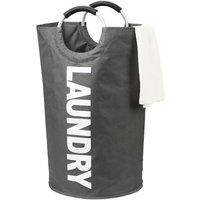 82L Wäschekörbe, faltbarer Wäschesack, zusammenklappbare Wäschekörbe mit großer Kapazität (Dunkelgrau) von AOUGO