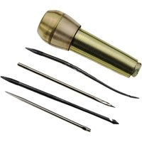 Aougo - Ahle mit Kupfergriff, Kupfergriff, 4 Nähnadeln, Ahle, Handset, Handschuh-Reparaturwerkzeug, Nähwerkzeug-Set für DIY-Reparatur, Leinwand, Leder Aougo - Ahle mit Kupfergriff, Kupfergriff, 4 Nähnadeln, Ahle, Handset, Handschuh-Reparaturwerkzeug, Nähwerkzeug-Set für DIY-Reparatur, Leinwand, Leder von AOUGO