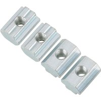 Aougo - 20 Stück Standard-Gleitmutter aus verzinktem Kohlenstoffstahl T-Gleitmutter für Aluminiumprofilzubehör(T Nut Typ 40 M6) von AOUGO