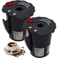 2er-Pack wiederverwendbare Kaffeefilter für Keurig K-Cup 2.0 Series Brewers Modell K200 K250 K300 K350 K400 K450 K460 K475 K460 K500 K550 K560 K575 von AOUGO