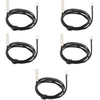 5er-Pack wasserdichte NTC-Temperatursensorsonde 10K 1 % 3950-Thermistor, 1 m Verlängerungskabel, Temperaturdetektor, Messgerät für von AOUGO