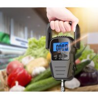 Aougo - Elektronische Gepäckwaage/Gepäckwaage/Kofferwaage mit hintergrundbeleuchtetem lcd für Reisen, Angeln und Bogenschießen, Maßband, (Batterien Aougo - Elektronische Gepäckwaage/Gepäckwaage/Kofferwaage mit hintergrundbeleuchtetem lcd für Reisen, Angeln und Bogenschießen, Maßband, (Batterien von AOUGO