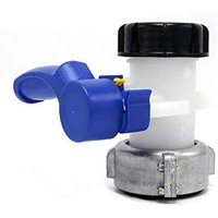 Ersatz-Absperrklappe für IBC-Tank bis 1000 l oder Zisterne, mit Adapter für DN50-Flansch (75 mm, Aluminium) von AOUGO