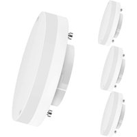 GX53-LED-Lampen, 5 w, entspricht 40 w, 3000 k warmweißes Licht, 470 lm, geringer Verbrauch, nicht dimmbar – Packung mit 4 Einheiten. [Energieklasse f] von AOUGO