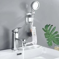 Aougo - Handbrause für Waschbecken, universeller Duschkopf, Teleskoprohr, perfekt zum Haarewaschen oder Reinigen von Waschbecken und Bidet Aougo - Handbrause für Waschbecken, universeller Duschkopf, Teleskoprohr, perfekt zum Haarewaschen oder Reinigen von Waschbecken und Bidet von AOUGO