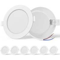 Aougo - Set mit 6 LED-Einbaustrahlern, hohe Helligkeit, LED-Deckeneinbaustrahler, 9 w entspricht 72 w Glühlampe, ac 230 v, natürliches Licht 4000 k, von AOUGO