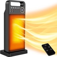 Aougo - Tragbarer 2000-W-Heizlüfter, verstellbare Raumheizung mit Fernbedienung, 12-Stunden-Timer, 3 Temperaturmodi, 60°-Oszillation von AOUGO