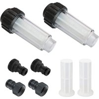 Aougo - Wasserfilter für Gartenschlauch, 2 Stück 3/4 Zoll Wasservorfilter Wasserfilter-Set mit 4 Filterelementen & 2 Schnelladaptern für Aougo - Wasserfilter für Gartenschlauch, 2 Stück 3/4 Zoll Wasservorfilter Wasserfilter-Set mit 4 Filterelementen & 2 Schnelladaptern für von AOUGO