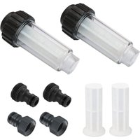 Aougo - Wasserfilter für Gartenschlauch, 2 Stück 3/4 Zoll Wasservorfilter Wasserfilter-Set mit 4 Filterelementen & 2 Schnelladaptern für von AOUGO
