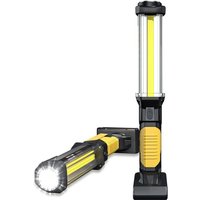 Wiederaufladbare LED-Arbeitsleuchte, COB-Inspektionslampe, Taschenlampe mit extrem leistungsstarkem Magnet für Auto, Garage, Werkstatt, Heimwerker von AOUGO