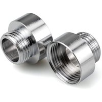 Aougo - Chrom-Wasserhahnadapter 3/4' x 1/2', Reduziernippelanschlüsse für Wasserhahnadapter-Anschluss, Brauseschläuche von AOUGO