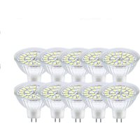 Aougo - GU5.3 LED-Leuchtmittel, Kaltweiß 6000 k, MR16 led 12 v, 3 w, entspricht 30 w Halogen, nicht dimmbare LED-Spot-Glühbirnen, 10 Stück Aougo - GU5.3 LED-Leuchtmittel, Kaltweiß 6000 k, MR16 led 12 v, 3 w, entspricht 30 w Halogen, nicht dimmbare LED-Spot-Glühbirnen, 10 Stück von AOUGO