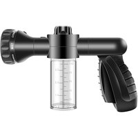 Aougo - Gartenschlauch-Sprühpistole – Hochdruck-Gartenschlauchaufsatz mit Seifen-/Düngemittelbehälter 8-Modus-Jet-Wash-Sprinkler,1 Stk,Das Schwarze von AOUGO