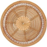 Aougo - Geflochtener Korb im natürlichen Boho-Dekor mit dekorativem Rattan-Dekor, gewebter Wandbehang von AOUGO