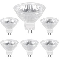 Aougo - Halogenlampe GU5.3 35 w 12 v, 400 lm Warmweiß 2700 k dimmbar, MR16-Halogen-Spot-Glühbirne, 6er-Pack Aougo - Halogenlampe GU5.3 35 w 12 v, 400 lm Warmweiß 2700 k dimmbar, MR16-Halogen-Spot-Glühbirne, 6er-Pack von AOUGO