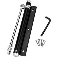 Aougo - Leichter Türschließer aus Aluminiumlegierung, automatisch, verstellbar, für die Oberflächenmontage, 45 kg (schwarz) von AOUGO