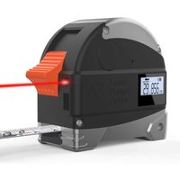 Messlineal 2 in 1 Laser Digitaler Entfernungsmesser 30M Maßband Meter Entfernungsmesser Infrarot-Entfernungsmesser Messen Bauwerkzeuge von AOUGO