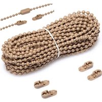 Perlenkettenschnur für Kunststoffjalousien – Reparatur von Kugelketten für vertikale Raffrollos mit 2 Verbindungsclips von AOUGO