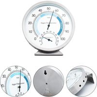 Rundes Thermometer und Hygrometer, Hygrometer-Thermometer mit Ständer, Wetterstation, barometrisches Innenthermometer, einfache und einfache von AOUGO
