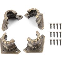 Aougo - Schutzkastenfüße, 4 Stück antike Schmucktruhe, Holzkiste, dekorative Füße, Beineckenschutz für Möbel, Schrank Aougo - Schutzkastenfüße, 4 Stück antike Schmucktruhe, Holzkiste, dekorative Füße, Beineckenschutz für Möbel, Schrank von AOUGO