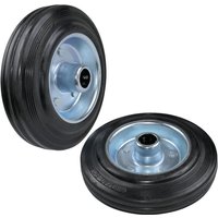 Set mit 2 Trolley-Rollen Ø160 mm mit Kugellager – Tragfähigkeit 130 kg – Radfarbe: schwarzer Gummi – Stahlfelge von AOUGO