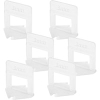 Aougo - Set mit 500 3-mm-Nivellierlaschen zur Unterstützung bei der Installation von 1 bis 4 mm starken Fliesen, transparent von AOUGO