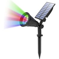 Solar-Außenlampe, Solar-Flutlicht mit 4 wechselnden Farben, kabellose wasserdichte IP65-Gartenlampe für den Außenbereich mit 180° verstellbarem Solar-Außenlampe, Solar-Flutlicht mit 4 wechselnden Farben, kabellose wasserdichte IP65-Gartenlampe für den Außenbereich mit 180° verstellbarem von AOUGO