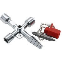 Aougo - Universalschlüssel, elektrischer Schrank-Dreiecksschlüssel, Vierkantschlüssel für Zug, elektrischer Schrank, Aufzug, multifunktionales Aougo - Universalschlüssel, elektrischer Schrank-Dreiecksschlüssel, Vierkantschlüssel für Zug, elektrischer Schrank, Aufzug, multifunktionales von AOUGO