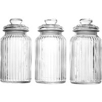Vintage luftdichte Gläser 1300 ml 3er-Set Traditionelle Aufbewahrungsbehälter für Süßigkeitengläser Aufbewahrung von Küchengläsern Ideal für Tee, Vintage luftdichte Gläser 1300 ml 3er-Set Traditionelle Aufbewahrungsbehälter für Süßigkeitengläser Aufbewahrung von Küchengläsern Ideal für Tee, von AOUGO