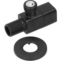 Aougo - Wasserhahnventil, Mischer-Wasserabsperrventil G1/2 Winkel-Wasserhahn-Eckventil, G1/2 Schwarzlack Hochleistungs-Absperrventil für die Wohnküche Aougo - Wasserhahnventil, Mischer-Wasserabsperrventil G1/2 Winkel-Wasserhahn-Eckventil, G1/2 Schwarzlack Hochleistungs-Absperrventil für die Wohnküche von AOUGO