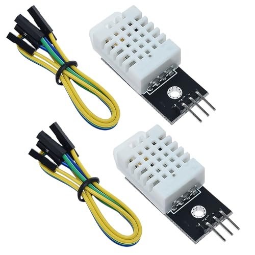 2Pcs Dht22 Sensor DHT/2302 Temperatursensor 22 Modul Kompatibel mit Arduino Dht22 Temperatursensor Dht22 Feuchtigkeitssensor Temperatur Luftfeuchtigkeit und Luftdruck Modul mit Platine und Kabel 2Pcs Dht22 Sensor DHT/2302 Temperatursensor 22 Modul Kompatibel mit Arduino Dht22 Temperatursensor Dht22 Feuchtigkeitssensor Temperatur Luftfeuchtigkeit und Luftdruck Modul mit Platine und Kabel von AOUZOVLI