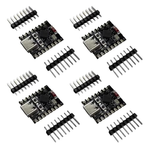 4 Stück Esp32 C3,Entwicklungsboard,Esp32 Mini,Keine Firmware,zur Verwendung Muss der Schalter Gedrückt Gehalten Werden,Unterstützt WiFi und Bluetooth,Kompatibel mit Arduino von AOUZOVLI