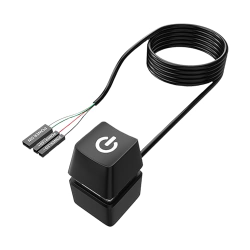 AOUZOVLI Desktop-PC-Computer-Power-Tastenschalter,PC Power Button,Netzschalter des Desktop-Computers,Externer Fernstart PC Motherboard Power on off Switch Verlängerungskabel 2m Mit LED Licht. AOUZOVLI Desktop-PC-Computer-Power-Tastenschalter,PC Power Button,Netzschalter des Desktop-Computers,Externer Fernstart PC Motherboard Power on off Switch Verlängerungskabel 2m Mit LED Licht. von AOUZOVLI