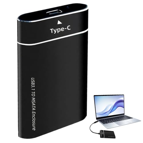 AOUZOVLI Externe Festplatte 500gb External Hard Drive USB Festplatte Festplatten Festplatte-Extern Datensicherung Laptop-Speicherlösungen, 500 Gb Aluminiumgehäuse(Schwarz) von AOUZOVLI