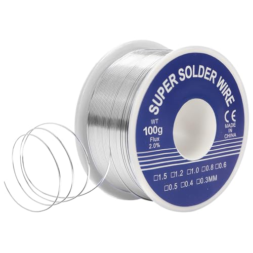 Lötzinn 1mm 100g,Lötdraht Elektronik, lötzinn mit flussmittel,Geeignet für die Reparatur elektronischer und elektrischer Schweißkomponenten und Heimwerkerarbeiten von AOUZOVLI