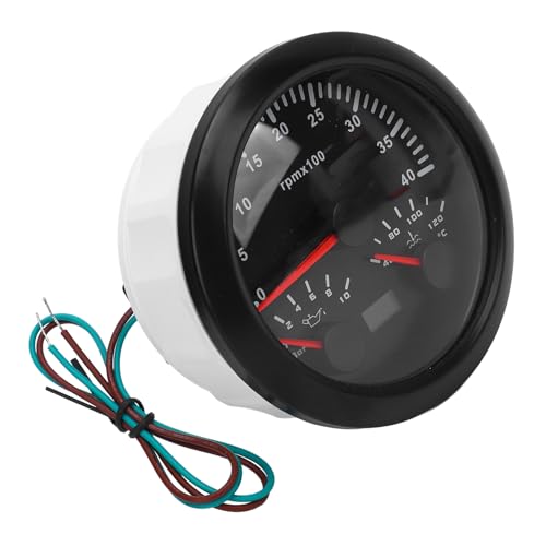 AOWINHIT 3 in 1 Elektrischer Drehzahlmesser Öldruck Wassertemperaturstecher Hochleistung Multifunktionales Messgerät mit 7 Farb -Hintergrundbeleuchtung für RV Yacht (Schwarzes Zifferblatt schwarzer AOWINHIT 3 in 1 Elektrischer Drehzahlmesser Öldruck Wassertemperaturstecher Hochleistung Multifunktionales Messgerät mit 7 Farb -Hintergrundbeleuchtung für RV Yacht (Schwarzes Zifferblatt schwarzer von AOWINHIT