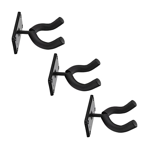 AOWINHIT 3pcs Guitar Haken Wandmontierhalter Hochleistungsrostproblem Bauchmuskeln U -Form - mit Weichem Schutzständer für Gitarrenviolin Erhu Ukulele Banjo Bass Mandoline String von AOWINHIT
