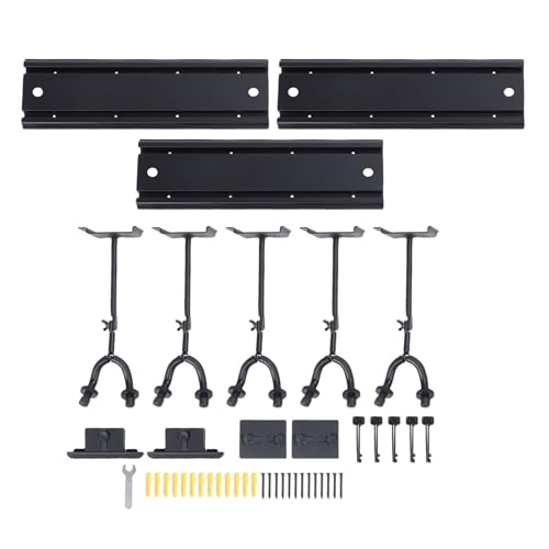 AOWINHIT Guitar Wall Mount Rack mit 5 Verstellbaren Hooks Musikinstrumentenhalter für Gitarren Bässe Raumspardisplay, Verstellbare Hooks Gitarrenständer Aluminiumlegierung Stahl AOWINHIT Guitar Wall Mount Rack mit 5 Verstellbaren Hooks Musikinstrumentenhalter für Gitarren Bässe Raumspardisplay, Verstellbare Hooks Gitarrenständer Aluminiumlegierung Stahl von AOWINHIT