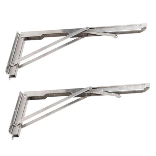 AOWINHIT Klappbare Bench Tisch Wandregal Schwerdienst aus Edelstahl Wandmontierte Scharnierscharnierhalterung für Bank Tabelle 15,6 Zoll Garage Küche RV AOWINHIT Klappbare Bench Tisch Wandregal Schwerdienst aus Edelstahl Wandmontierte Scharnierscharnierhalterung für Bank Tabelle 15,6 Zoll Garage Küche RV von AOWINHIT