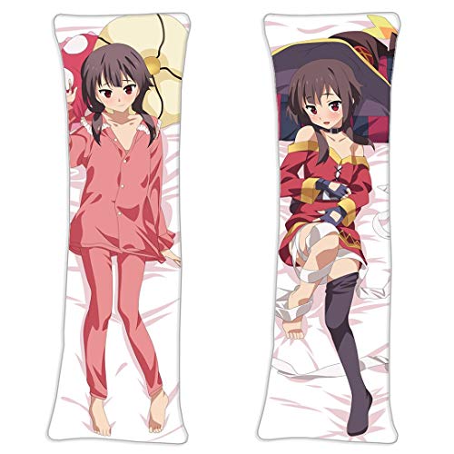 Megumin KonoSuba God's Blessing on This Wonderful World Arch Wizard Crimson Demon Clan Körperkissenbezug 150 cm x 50 cm, japanisches Textil & glatt gestrickt Anime Manga Kissenbezug von AOXG