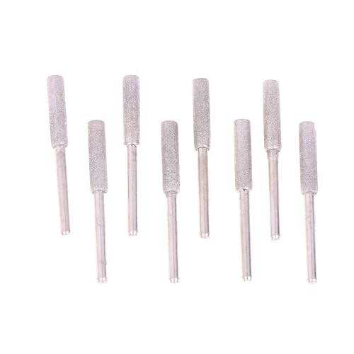 8 Stück Kettensägen-Bits-Datei, Diamant spitzer mit Titan überzug, Hochhärte-Datei, 4/4,8/5,5mm Kettensägen spitzer Stein von AOYEAH