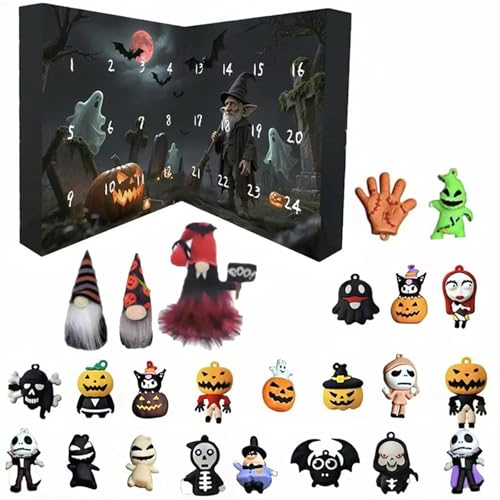 Halloween Gnome Countdown Kalender, Halloween Advent 24 Tage Kalender Überraschung Geschenk von AOYEAH