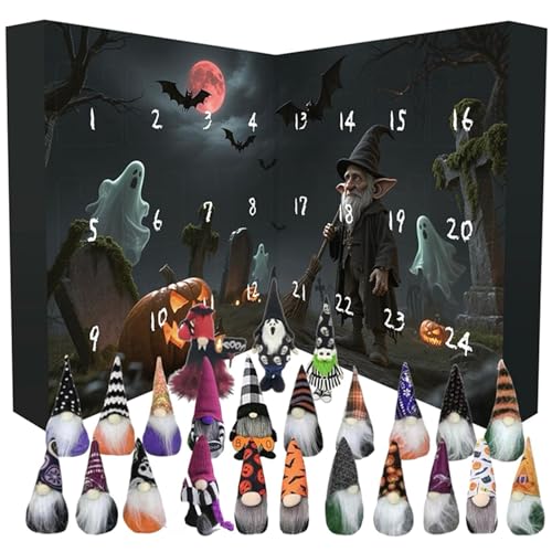 Halloween Gnome Countdown Kalender, Halloween Advent 24 Tage Kalender Überraschung Geschenk Halloween Gnome Countdown Kalender, Halloween Advent 24 Tage Kalender Überraschung Geschenk von AOYEAH