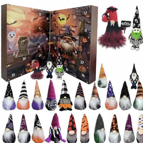 Halloween Gnome Countdown Kalender, Halloween Advent 24 Tage Kalender Überraschung Geschenk Halloween Gnome Countdown Kalender, Halloween Advent 24 Tage Kalender Überraschung Geschenk von AOYEAH