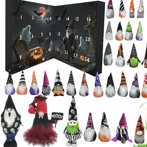 Halloween Gnome Countdown Kalender, Halloween Advent 24 Tage Kalender Überraschung Geschenk Halloween Gnome Countdown Kalender, Halloween Advent 24 Tage Kalender Überraschung Geschenk von AOYEAH