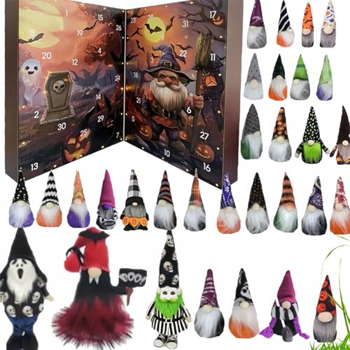 Halloween Gnome Countdown Kalender, Halloween Advent 24 Tage Kalender Überraschung Geschenk Halloween Gnome Countdown Kalender, Halloween Advent 24 Tage Kalender Überraschung Geschenk von AOYEAH