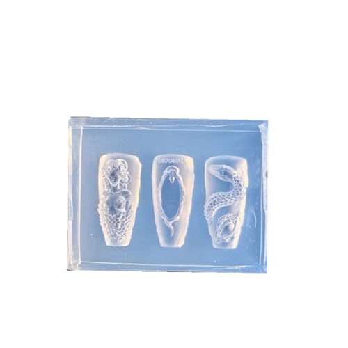 Silikon Snake Nagel schnitz formen, DIY Wieder verwendbare 3D-Nagel-Design-Schablone, Maniküre formen Silikon Snake Nagel schnitz formen, DIY Wieder verwendbare 3D-Nagel-Design-Schablone, Maniküre formen von AOYEAH