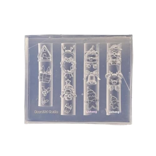 Weihnachts-3D-Silikon-Nagelform, Niedliches Nagel design Schneemann-Schnitz schablone, Maniküre-Zubehör Weihnachts-3D-Silikon-Nagelform, Niedliches Nagel design Schneemann-Schnitz schablone, Maniküre-Zubehör von AOYEAH