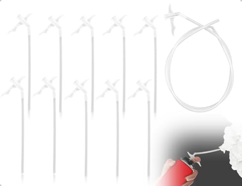 AOYEGIC 10 Stück Schaum Aussprührohr,Lang Bauschaum Sprührohr Verlängerung,verwendet für Klebemittel Sprühfarbwerkzeuge mit Außerem Gewinde,Heimwerkerarbeiten,Bauprojekte von AOYEGIC