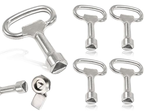 AOYEGIC 4 Stück Dreikantschlüssel,Universal Wasserhahn Dreieck für poller,3 kant Steckschlüssel für absperrpfosten,Mülltonne Triangular Key,entlüftungsschlüssel,für Wasser Stromzähler Box Schrank von AOYEGIC